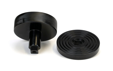 From The Anvil - Black Brompton Centre Door Knob (Beehive) | Sku. 46756 | Trade Door Handles.