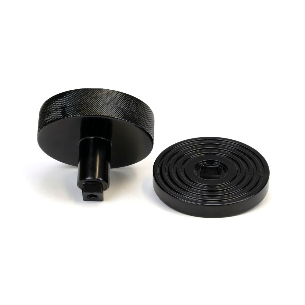 From The Anvil - Black Brompton Centre Door Knob (Beehive) | Sku. 46756 | Trade Door Handles.