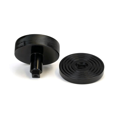 From The Anvil - Black Brompton Centre Door Knob (Beehive) | Sku. 46756 | Trade Door Handles.