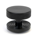 From The Anvil - Black Brompton Centre Door Knob (Beehive) | Sku. 46756 | Trade Door Handles.