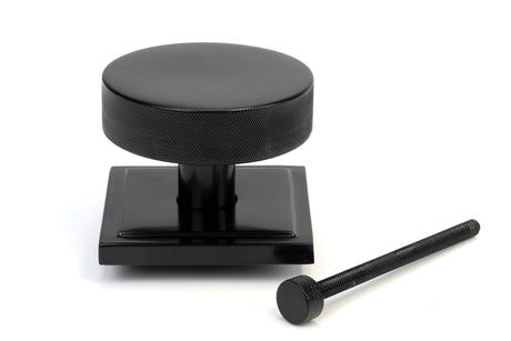 From The Anvil - Black Brompton Centre Door Knob (Square) | Sku. 46757 | Trade Door Handles.