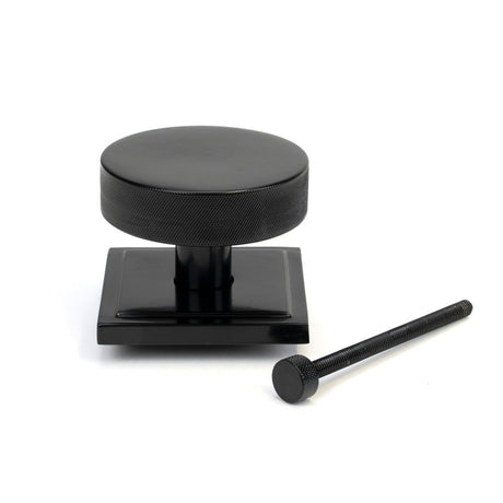 From The Anvil - Black Brompton Centre Door Knob (Square) | Sku. 46757 | Trade Door Handles.
