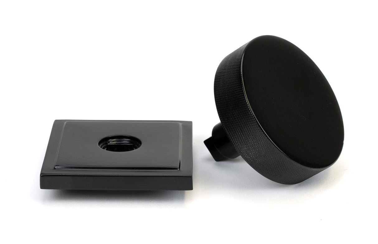 From The Anvil - Black Brompton Centre Door Knob (Square) | Sku. 46757 | Trade Door Handles.