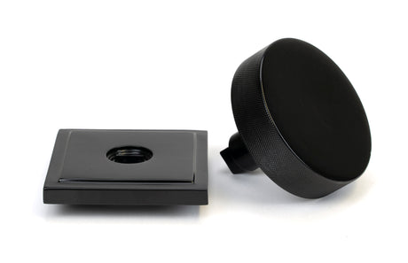 From The Anvil - Black Brompton Centre Door Knob (Square) | Sku. 46757 | Trade Door Handles.