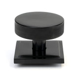 From The Anvil - Black Brompton Centre Door Knob (Square) | Sku. 46757 | Trade Door Handles.