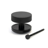 From The Anvil - Matt Black Brompton Centre Door Knob (Plain) | Sku. 46758 | Trade Door Handles.