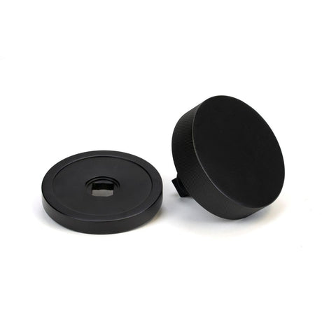 From The Anvil - Matt Black Brompton Centre Door Knob (Plain) | Sku. 46758 | Trade Door Handles.