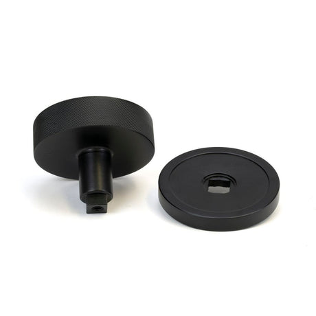 From The Anvil - Matt Black Brompton Centre Door Knob (Plain) | Sku. 46758 | Trade Door Handles.