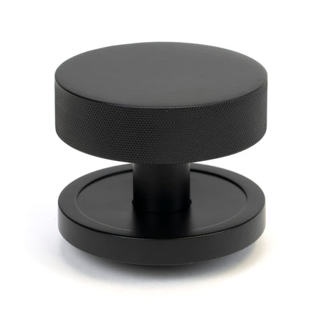 From The Anvil - Matt Black Brompton Centre Door Knob (Plain) | Sku. 46758 | Trade Door Handles.