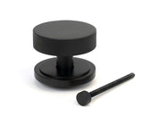 From The Anvil - Matt Black Brompton Centre Door Knob (Art Deco) | Sku. 46759 | Trade Door Handles.