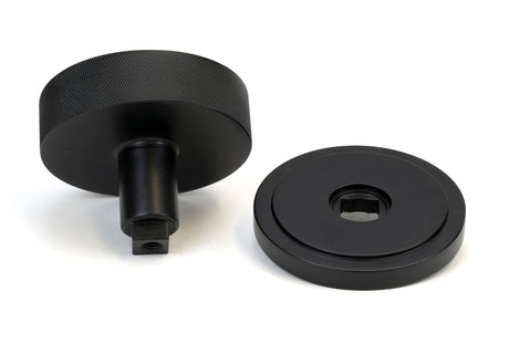 From The Anvil - Matt Black Brompton Centre Door Knob (Art Deco) | Sku. 46759 | Trade Door Handles.