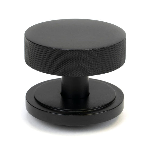 From The Anvil - Matt Black Brompton Centre Door Knob (Art Deco) | Sku. 46759 | Trade Door Handles.
