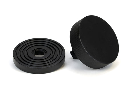 From The Anvil - Matt Black Brompton Centre Door Knob (Beehive) | Sku. 46760 | Trade Door Handles.