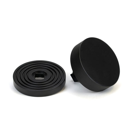 From The Anvil - Matt Black Brompton Centre Door Knob (Beehive) | Sku. 46760 | Trade Door Handles.
