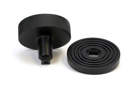 From The Anvil - Matt Black Brompton Centre Door Knob (Beehive) | Sku. 46760 | Trade Door Handles.