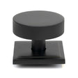 From The Anvil - Matt Black Brompton Centre Door Knob (Square) | Sku. 46761 | Trade Door Handles.