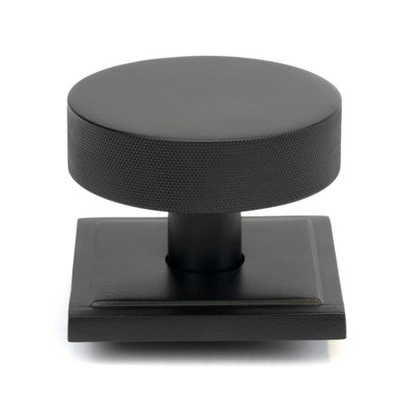 From The Anvil - Matt Black Brompton Centre Door Knob (Square) | Sku. 46761 | Trade Door Handles.