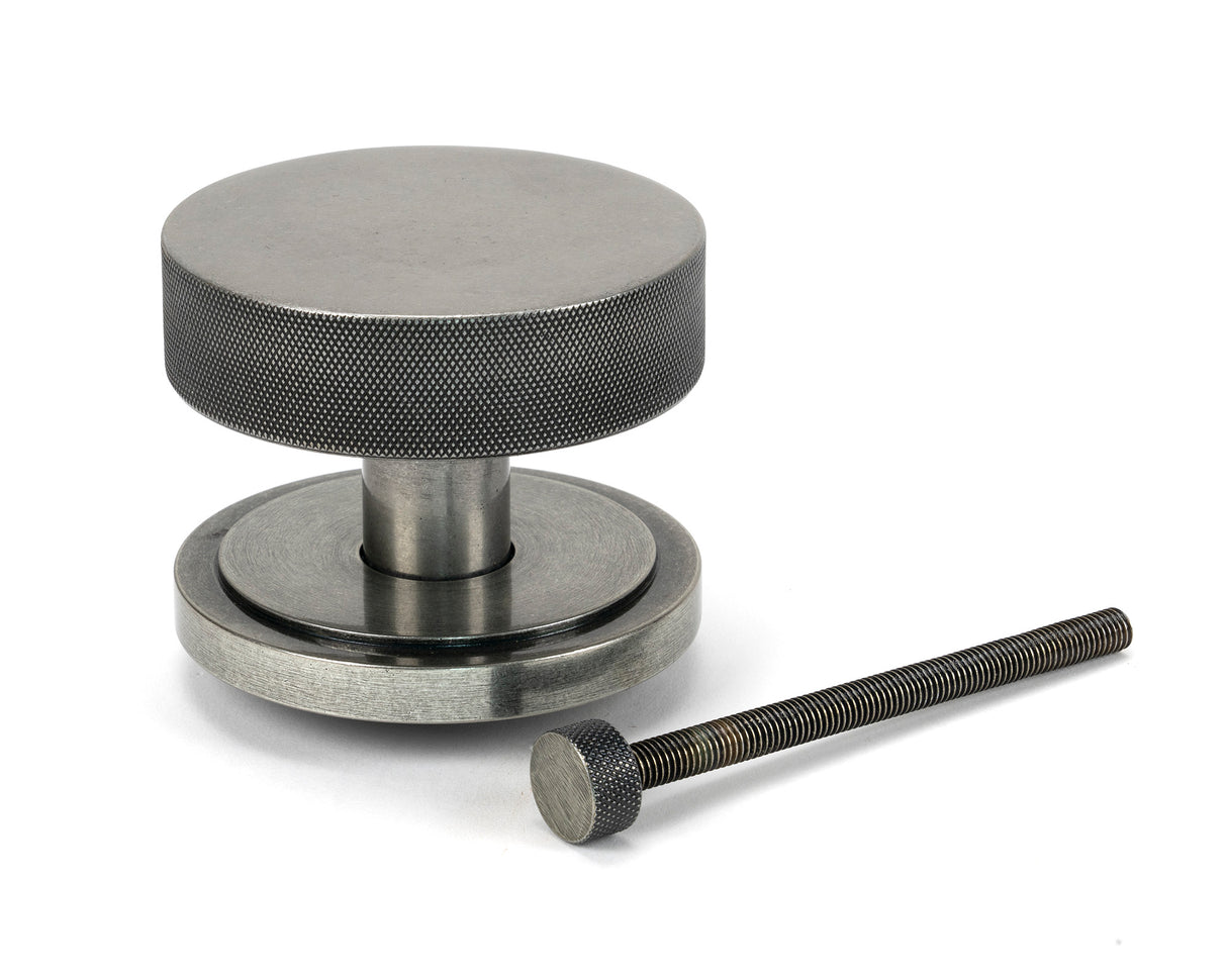 From The Anvil - Pewter Brompton Centre Door Knob (Art Deco) | Sku. 46763 | Trade Door Handles.