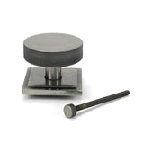 From The Anvil - Pewter Brompton Centre Door Knob (Square) | Sku. 46765 | Trade Door Handles.