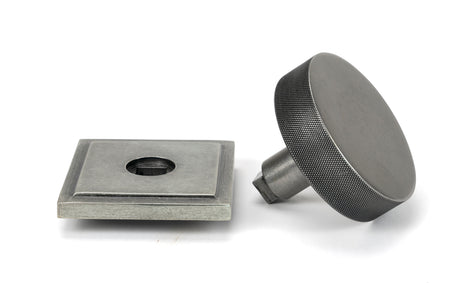From The Anvil - Pewter Brompton Centre Door Knob (Square) | Sku. 46765 | Trade Door Handles.