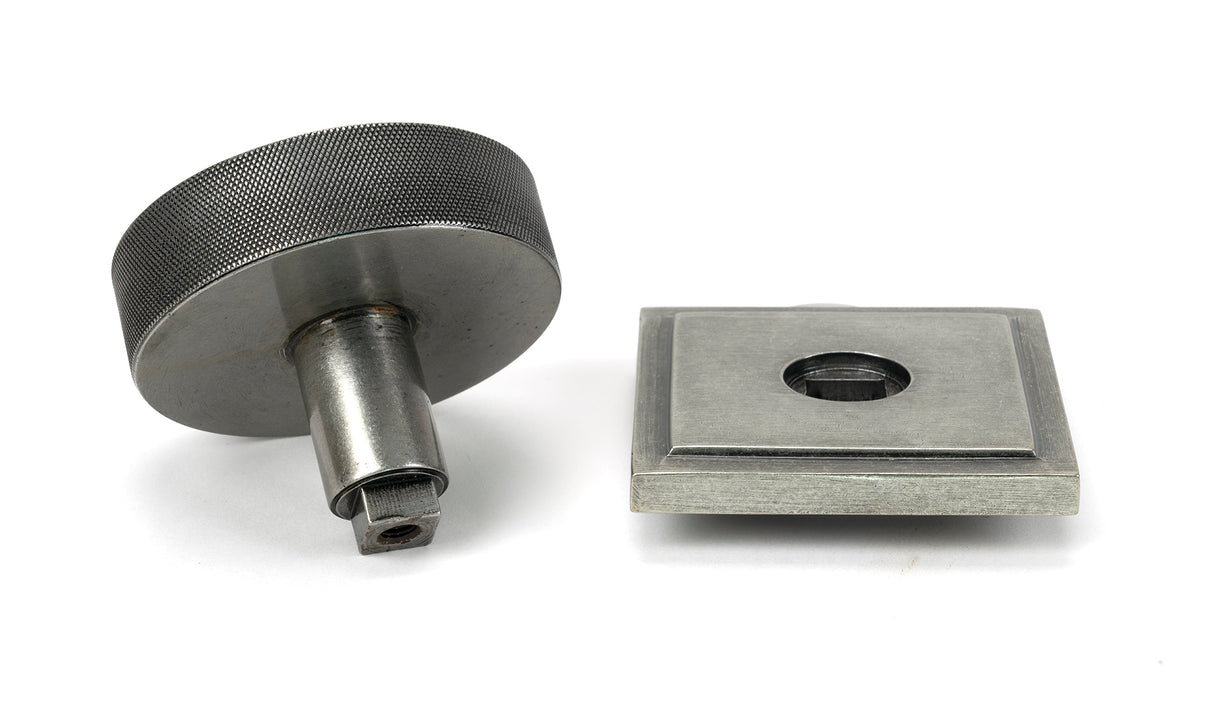 From The Anvil - Pewter Brompton Centre Door Knob (Square) | Sku. 46765 | Trade Door Handles.