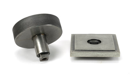 From The Anvil - Pewter Brompton Centre Door Knob (Square) | Sku. 46765 | Trade Door Handles.