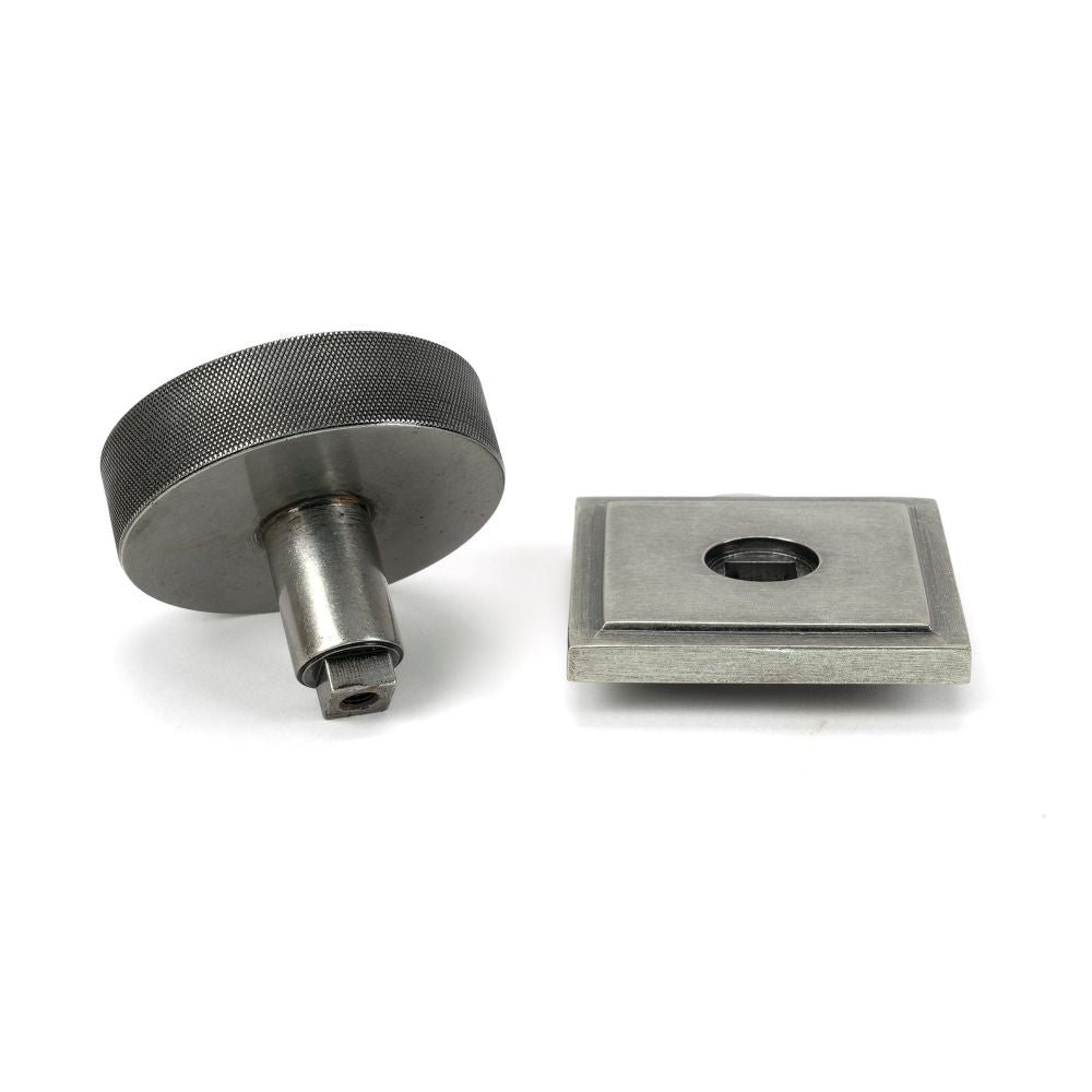 From The Anvil - Pewter Brompton Centre Door Knob (Square) | Sku. 46765 | Trade Door Handles.