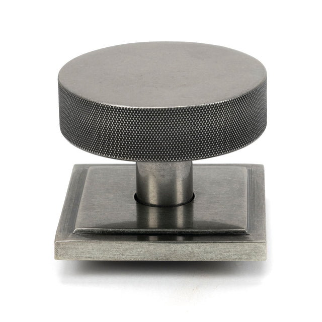 From The Anvil - Pewter Brompton Centre Door Knob (Square) | Sku. 46765 | Trade Door Handles.