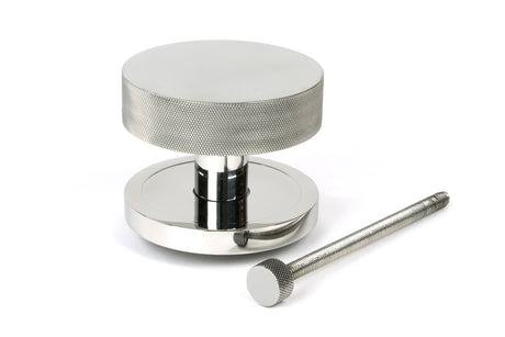 From The Anvil - Polished Marine SS (316) Brompton Centre Door Knob (Plain) | Sku. 46766 | Trade Door Handles.