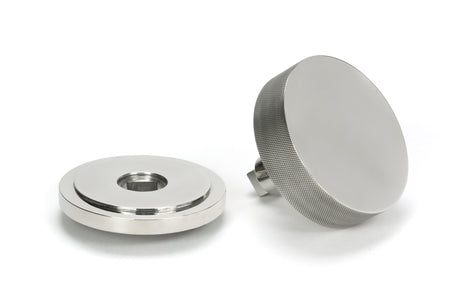 From The Anvil - Polished Marine SS (316) Brompton Centre Door Knob (Art Deco) | Sku. 46767 | Trade Door Handles.