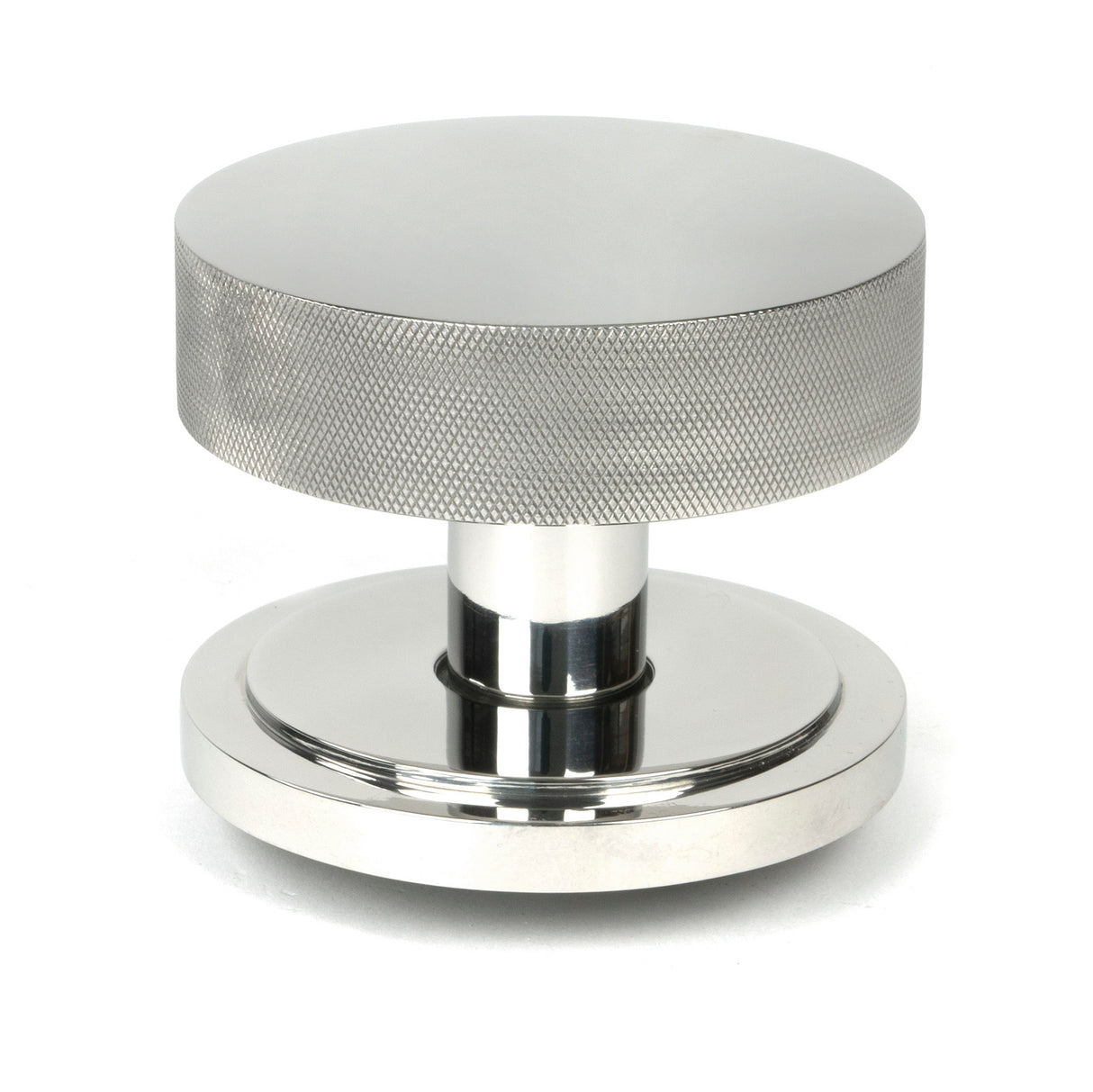From The Anvil - Polished Marine SS (316) Brompton Centre Door Knob (Art Deco) | Sku. 46767 | Trade Door Handles.