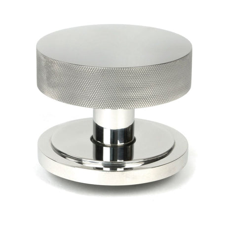 From The Anvil - Polished Marine SS (316) Brompton Centre Door Knob (Art Deco) | Sku. 46767 | Trade Door Handles.