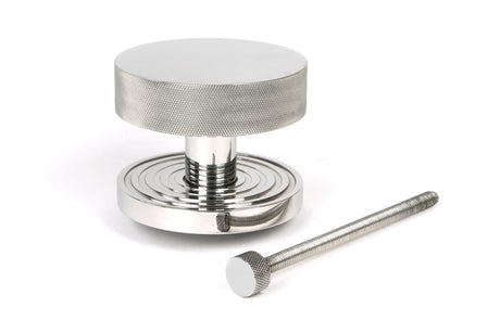 From The Anvil - Polished Marine SS (316) Brompton Centre Door Knob (Beehive) | Sku. 46768 | Trade Door Handles.