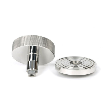 From The Anvil - Polished Marine SS (316) Brompton Centre Door Knob (Beehive) | Sku. 46768 | Trade Door Handles.