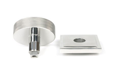 From The Anvil - Polished Marine SS (316) Brompton Centre Door Knob (Square) | Sku. 46769 | Trade Door Handles.