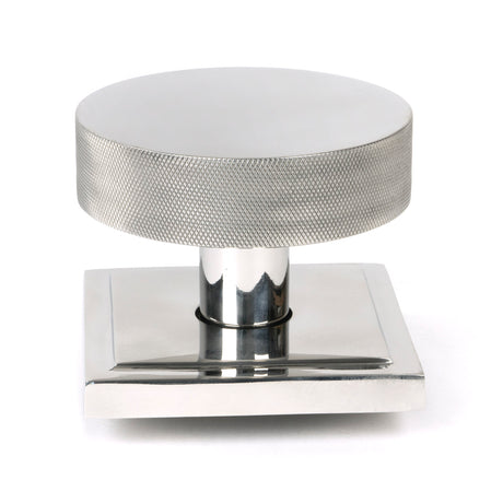From The Anvil - Polished Marine SS (316) Brompton Centre Door Knob (Square) | Sku. 46769 | Trade Door Handles.