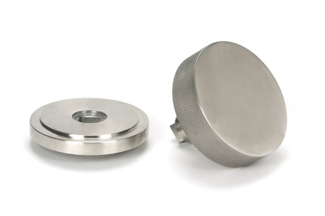 From The Anvil - Satin Marine SS (316) Brompton Centre Door Knob (Art Deco) | Sku. 46771 | Trade Door Handles.