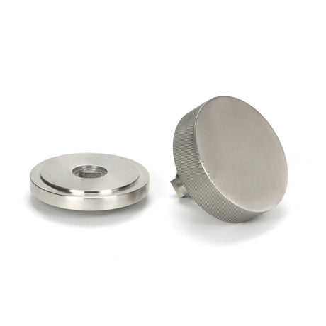 From The Anvil - Satin Marine SS (316) Brompton Centre Door Knob (Art Deco) | Sku. 46771 | Trade Door Handles.