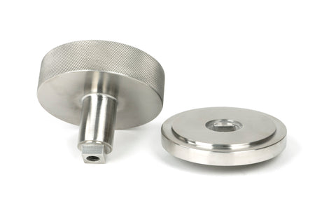 From The Anvil - Satin Marine SS (316) Brompton Centre Door Knob (Art Deco) | Sku. 46771 | Trade Door Handles.