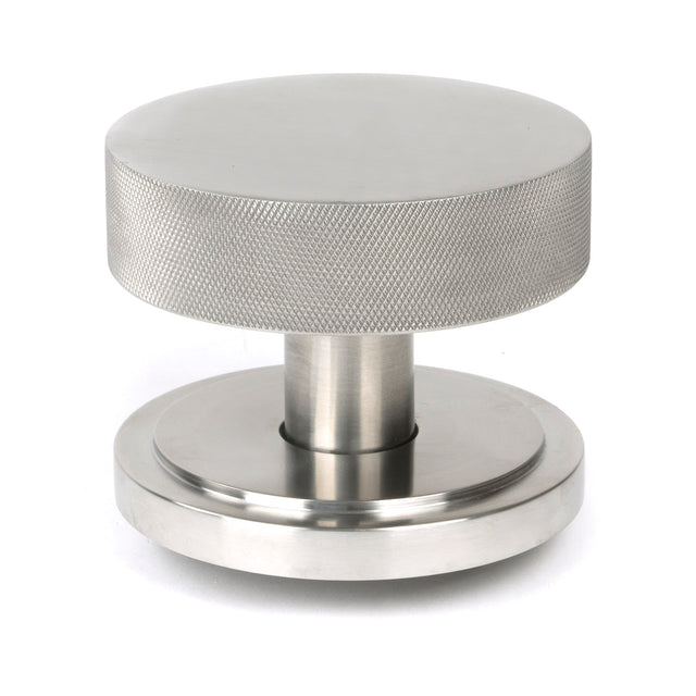 From The Anvil - Satin Marine SS (316) Brompton Centre Door Knob (Art Deco) | Sku. 46771 | Trade Door Handles.
