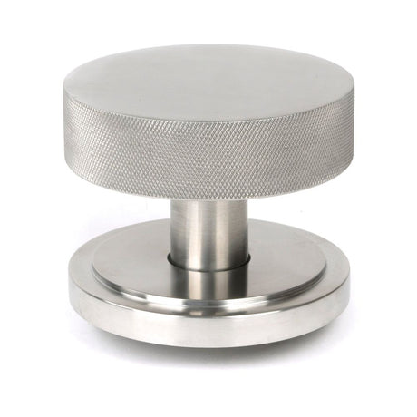 From The Anvil - Satin Marine SS (316) Brompton Centre Door Knob (Art Deco) | Sku. 46771 | Trade Door Handles.