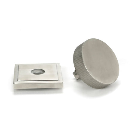 From The Anvil - Satin Marine SS (316) Brompton Centre Door Knob (Beehive) | Sku. 46772 | Trade Door Handles.