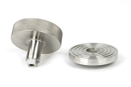 From The Anvil - Satin Marine SS (316) Brompton Centre Door Knob (Beehive) | Sku. 46772 | Trade Door Handles.