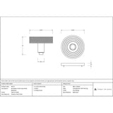 From The Anvil - Satin Marine SS (316) Brompton Centre Door Knob (Beehive) | Sku. 46772 | Trade Door Handles.