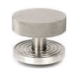 From The Anvil - Satin Marine SS (316) Brompton Centre Door Knob (Beehive) | Sku. 46772 | Trade Door Handles.