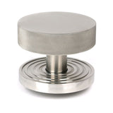 From The Anvil - Satin Marine SS (316) Brompton Centre Door Knob (Beehive) | Sku. 46772 | Trade Door Handles.