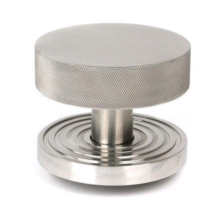 From The Anvil - Satin Marine SS (316) Brompton Centre Door Knob (Beehive) | Sku. 46772 | Trade Door Handles.