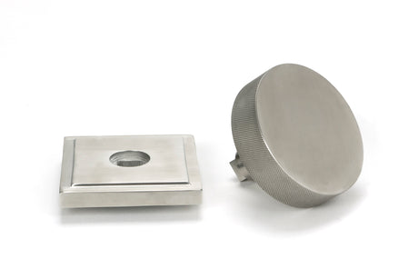 From The Anvil - Satin Marine SS (316) Brompton Centre Door Knob (Square) | Sku. 46773 | Trade Door Handles.
