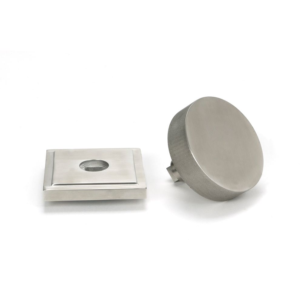 From The Anvil - Satin Marine SS (316) Brompton Centre Door Knob (Square) | Sku. 46773 | Trade Door Handles.