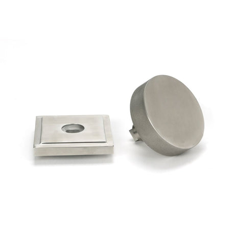 From The Anvil - Satin Marine SS (316) Brompton Centre Door Knob (Square) | Sku. 46773 | Trade Door Handles.